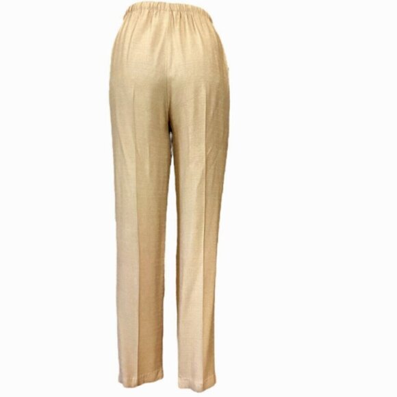 VTG David Paul New York Pull-On Straight Trouser Pants Sz S Tan-Beige #295J - Picture 4 of 7